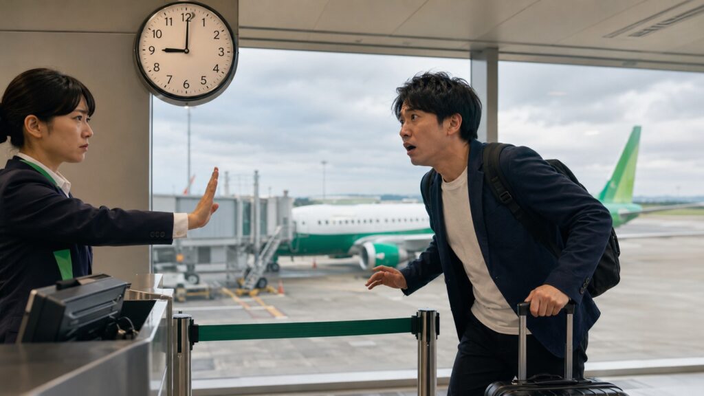 1分でも遅れたら搭乗拒否される時間管理