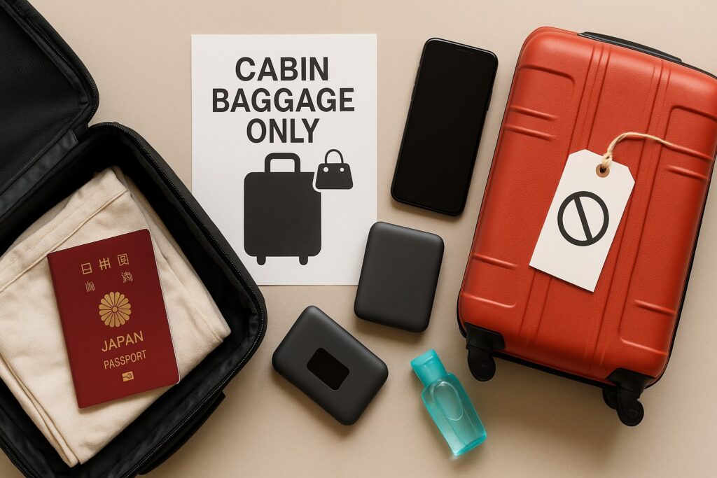 機内持ち込みと預け入れ手荷物の注意点