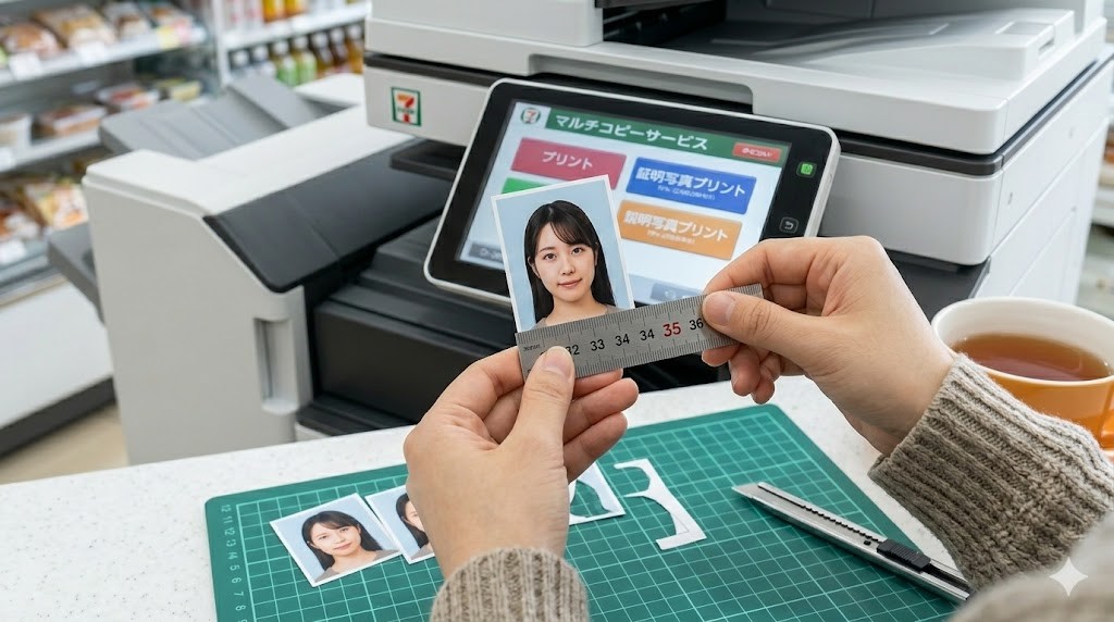 顔サイズ32〜36mmと余白