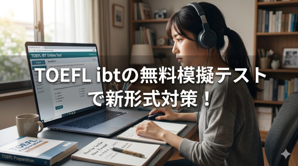 TOEFL ibtの無料模擬テストで新形式対策！